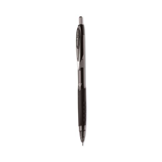 Signo 207 Needle Point Gel Pen, Retractable, Medium 0.7 mm, Black Ink, Smoke/Black Barrel, 4/Pack1