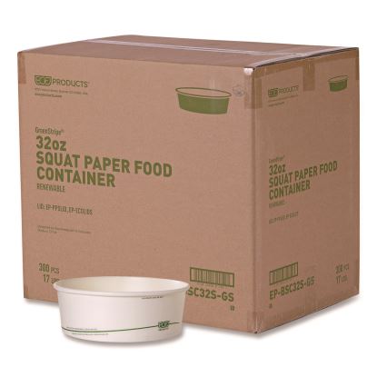 GreenStripe Paper Food Containers, 7.28" dia x, 2.48", White, 300/Carton1