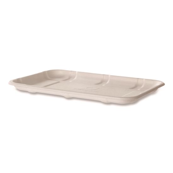 Meat and Produce Food Trays, 8.5 x 6.2 x 0.5, White, Sugarcane Fiber, 400/Carton1