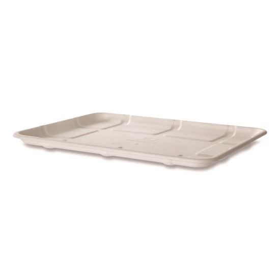 Meat and Produce Food Trays, 10.52 x 8.5 x 0.5, White, Sugarcane Fiber, 300/Carton1