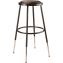 6400 Series Height Adjustable Heavy Duty Vinyl Padded Steel Stool, Supports 500 lbs, 25" to 33" Seat Height, Black Seat/Base1