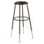 6400 Series Height Adjustable HD Vinyl Padded Steel Stool, Supports 500 lbs, 30.5" to 38.5" Seat Height, Black Seat/Base1