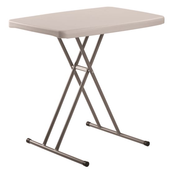 Height Adjustable Personal Folding Table, Rectangular, 20 x 30 x 27.87, Speckled Gray Top, Gray Base/Legs1