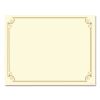 Golden Scroll Frame Foil Certificate, 11 x 8.5, Beige with Gold Scroll Border, 12/Pack1