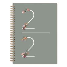 Greta Academic Year Weekly/Monthly Planner, Floral Artwork, 8.63 x 5.88, Green Cover, 12-Month: July 2024 to June 20251