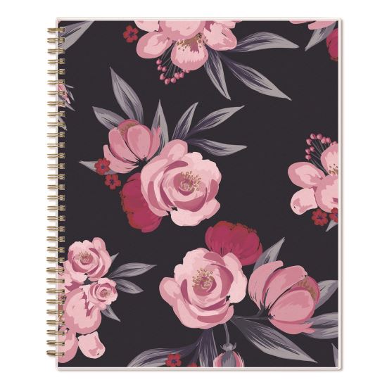 Mimi Pink Weekly/Monthly Planner, Floral Artwork, 11 x 8.5, Pink/Blue/Rose Cover, 12-Month (Jan to Dec): 20251