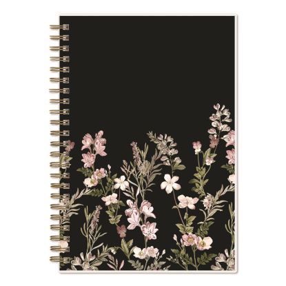 Nevaeh Weekly/Monthly Planner, Wildflowers Artwork, 8 x 5, Multicolor/Black Cover, 12-Month (Jan to Dec): 20251