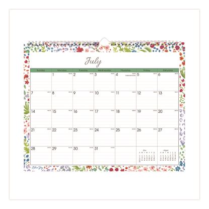 Ditsy Dapple Light Academic Wall Calendar, Floral Artwork, 15 x 12, White/Multicolor Sheets, 12-Month (July-June): 2024-20251