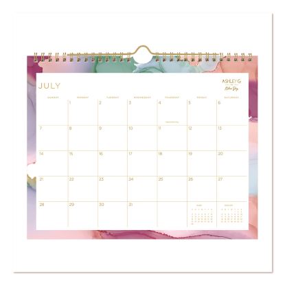 Ashley G Multicolor Smoke Academic Year Wall Calendar, 11 x 8.75, White/Multicolor Sheets, 12-Month (July to June): 2024-20251