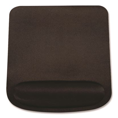 Foam Non-Skid Mouse Pad with Wrist Rest, 8.25 x 9, Black1