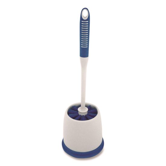 Toilet Bowl Brush and Caddy, Blue/Gray1