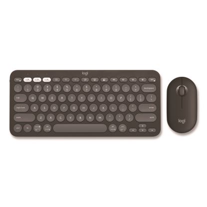 Pebble 2 Wireless Keyboard and Optical Mouse Combo, 2.4 GHz Frequency/32.8" Wireless Range, Tonal Graphite1