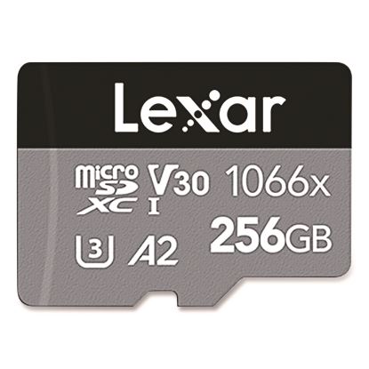 Professional SILVER Series microSDXC Memory Card, UHS-I, V30 Class 10, 256 GB1