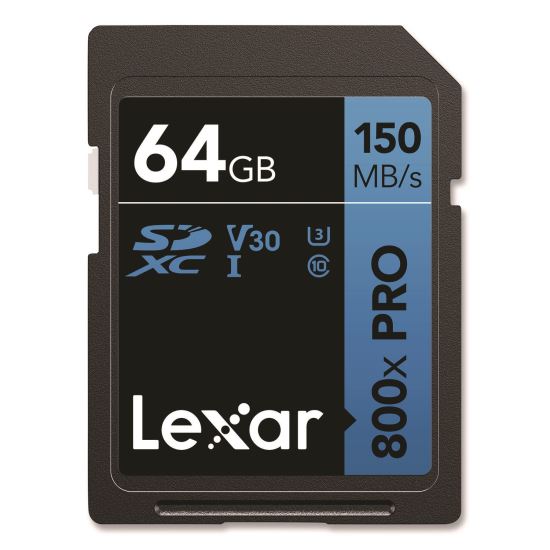 High-Performance PRO BLUE Series SDXC Memory Card, UHS-I V30 U1 Class 10, 64GB1