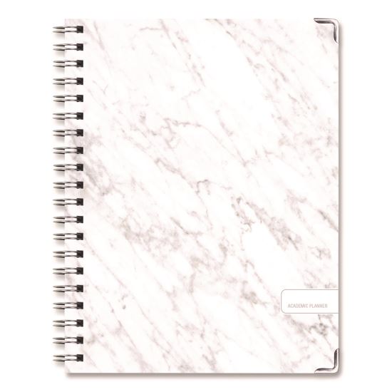 Marble Academic Year Weekly/Monthly Planner, 11 x 8.5, White Marble Cover, 14-Month: June 2024 to July 20251