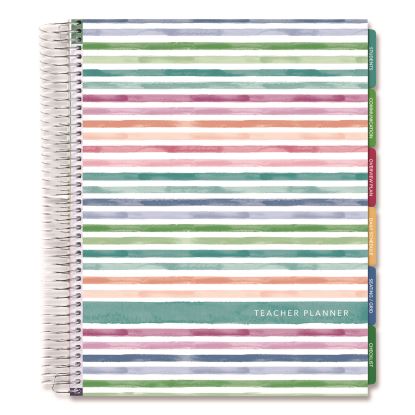 Deluxe Teacher's Academic Planner, Weekly/Monthly, Seven Class Period per Two-Page Spread, 11 x 8.5, Multicolor Rainbow Cover1