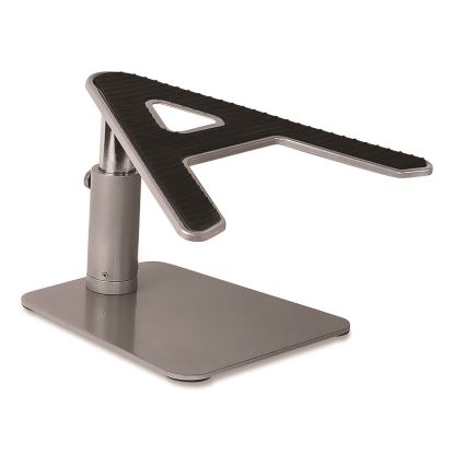 Adjustable Height Laptop Riser, 10" x 10.5" Platform, Silver/Black, Supports Up to 33 lbs1