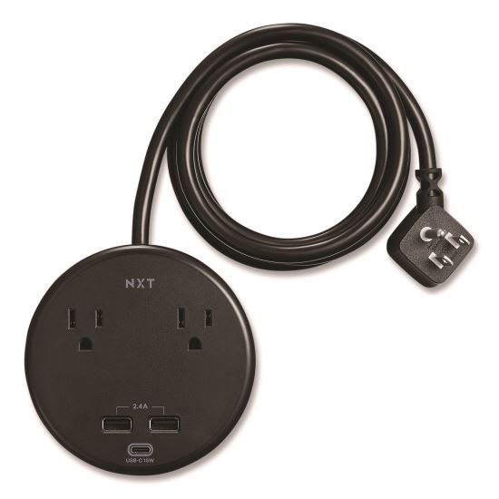 2-Outlet Plus USB Surge Protector, 2 AC Outlets/3 USB Outlets, 5 ft Cord, 500 J, Black1