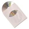 CD/DVD Sleeves, 1 Disc Capacity, Clear/White, 50/Box2