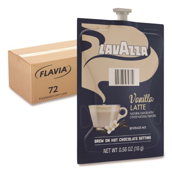 Lavazza Vanilla Latte, Vanilla, 0.56 oz Pouch, 72/Carton1