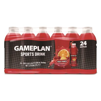 Gameplan Sports Drink, Fruit Punch, 20 oz Bottle, 24/Carton1