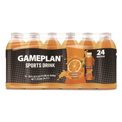 Gameplan Sports Drink, Orange, 20 oz Bottle, 24/Carton1