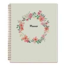 Laurel Weekly/Monthly Planner, Springtime Floral Artwork, 11 x 8.5, Mint Green/Multicolor Cover, 12-Month (Jan to Dec): 20251