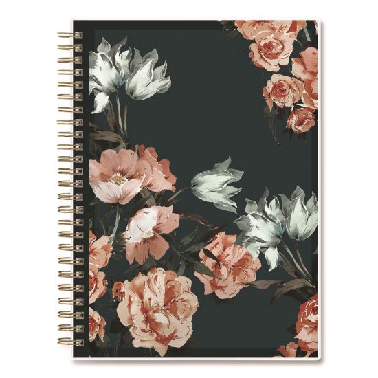 Life Note-It Dania Dark Weekly/Monthly Planner, Floral Artwork, 8.63 x 5.88, Multicolor Cover, 12-Month (Jan to Dec): 20251