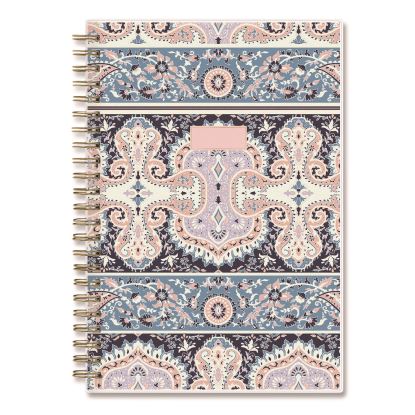 Cocorrina Weekly/Monthly Planner, Pastel Paisley Artwork, 8 x 5, Blue/Pink/White Cover, 12-Month (Jan to Dec): 20251