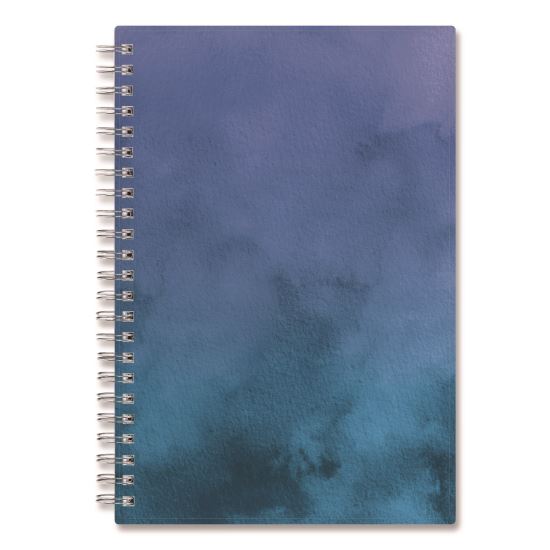 Savoy Cool Weekly/Monthly Planner, Abstract Artwork, 8 x 5, Blue/Silver Cover, 12-Month (Jan to Dec): 20251