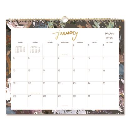 Kelly Ventura Midnight Garden Monthly Wall Calendar, Floral Artwork, 15 x 12, Multicolor Sheets, 12-Month (Jan to Dec): 20251