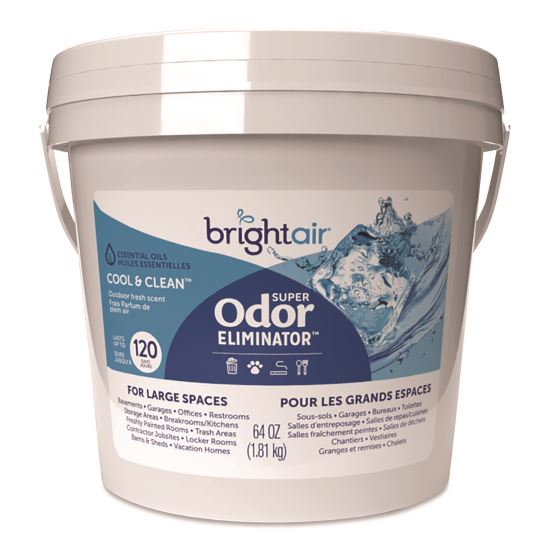 Super Odor Eliminator Gel for Large Spaces, Cool and Clean, 64 oz Tub1