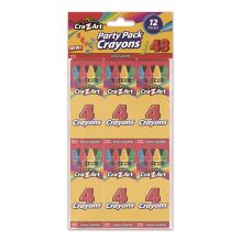 Crayons, 4 Assorted Colors, 4/Box, 12 Boxes/Pack1