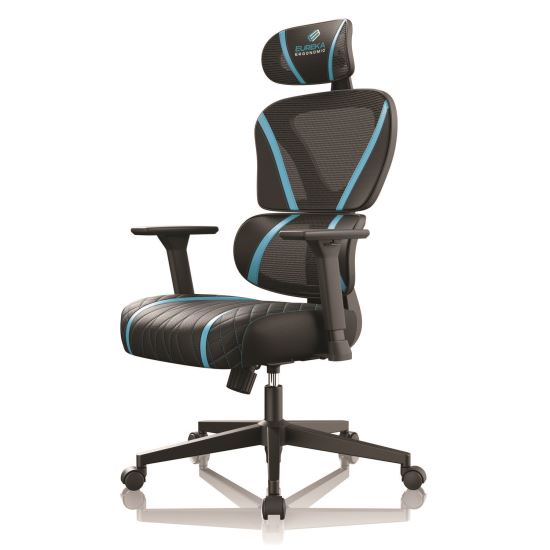 Norn Ergonomic Chair, Supports Up to 275 lb, 18.11" to 22.04" Seat Height, Black/Blue Mesh Seat/Back, Black Base1