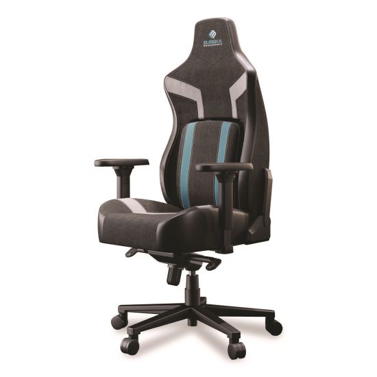 Python II Ergonomic Chair, Supports up to 300 lb, 18.88" to 22.83" Seat Height, Black Fabric Seat, Black/Blue Fabric Back1