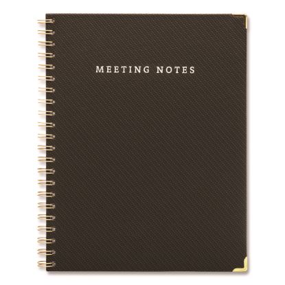 Meeting Notes Book, Space for Up to 159 Meetings, Meeting-Minutes/Notes Format, Black/Gold Cover, (80) 11 x 8.5 Sheets1