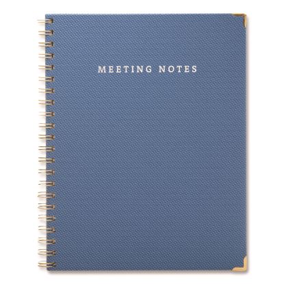 Meeting Notes Book, Space for Up to 159 Meetings, Meeting-Minutes/Notes Format, Blue/Gold Cover, (80) 11 x 8.5 Sheets1