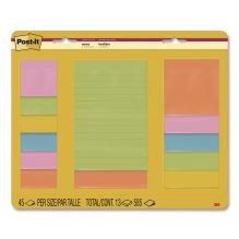 Super Sticky Pads in Energy Boost Colors, (11) Unruled, (2) Ruled, Assorted Sizes/Colors, 45 Sheets/Pad, 13 Pads/Pack1