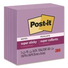 Super Sticky Notes, 3 x 3, Mulberry, 90 Sheets/Pad, 5 Pads/Pack1