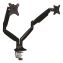 Dual Monitor Gas-Spring Mounting Arm, For 13" to 32" Monitors, 360 Degree Rotation, +/-45 Degree Tilt, Black, Supports 20 lb1