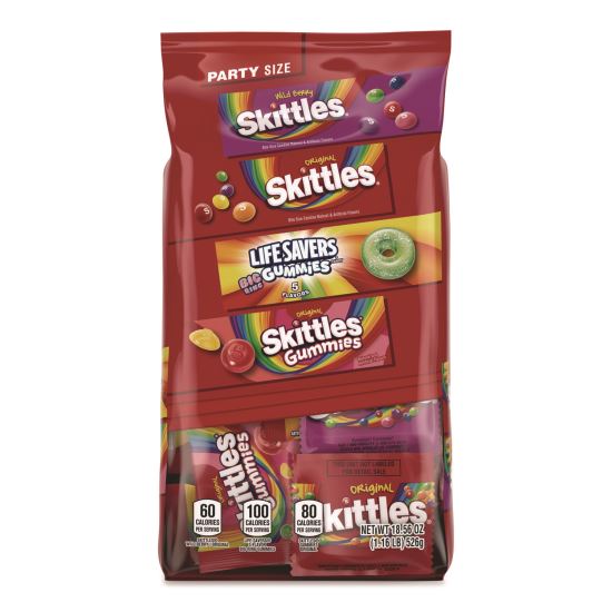 Skittles, Skittles Gummies and Life Savers Gummies Party Pack, Assorted, 18.56 oz Bag1