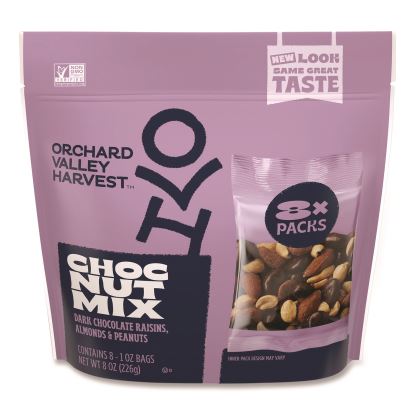 Chocolate Raisin Nut Mix, 1 oz Bag, 8/Pack1