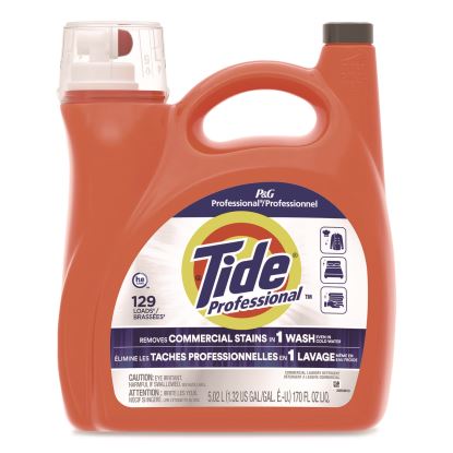 Commercial HE Liquid Laundry Detergent, 129 Loads, 170 oz Plastic Bottle with Dispensing Tap1