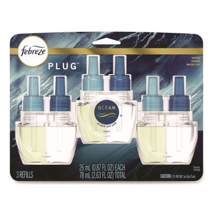 PLUG Air Freshener Refills, Ocean, 0.87 oz, 3/Pack1