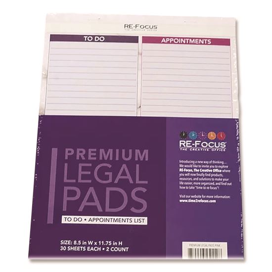 Premium Legal Pads To-Do/Appointment Lists, List Format, (30) Light Purple/Dark Purple/White Marble 8.5 x 11 Sheets, 2/Pack1