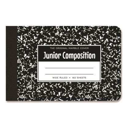 Junior Composition Notebook, Wide/Legal Rule, Black Marble Cover, (60) 4.88 x 7.5 Sheets1