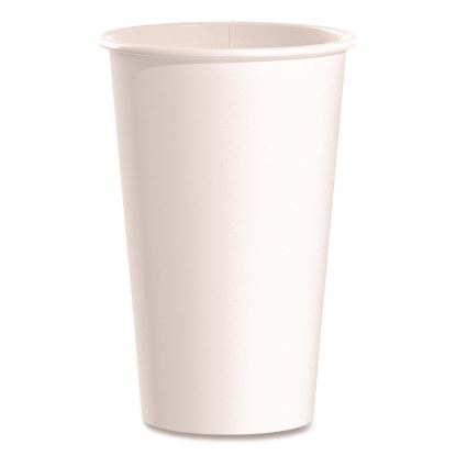 Paper Hot Cups, 16 oz, White, 50/Pack1