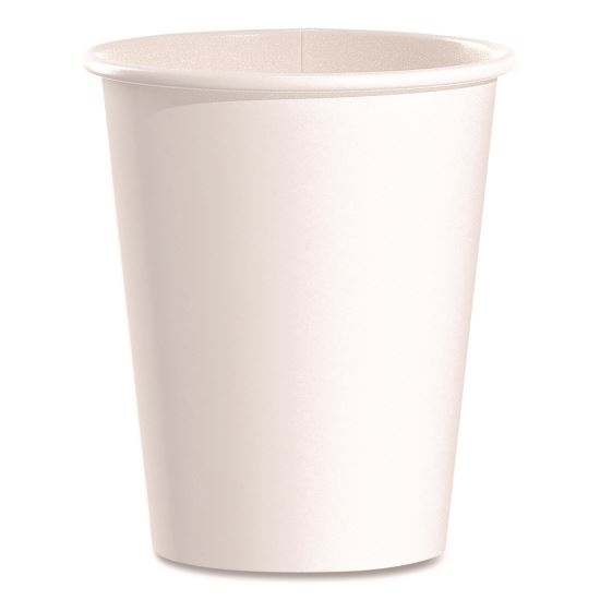 Paper Hot Cups, 10 oz, White, 50/Pack1