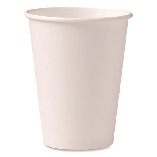 Paper Hot Cups, 12 oz, White, 50/Pack1