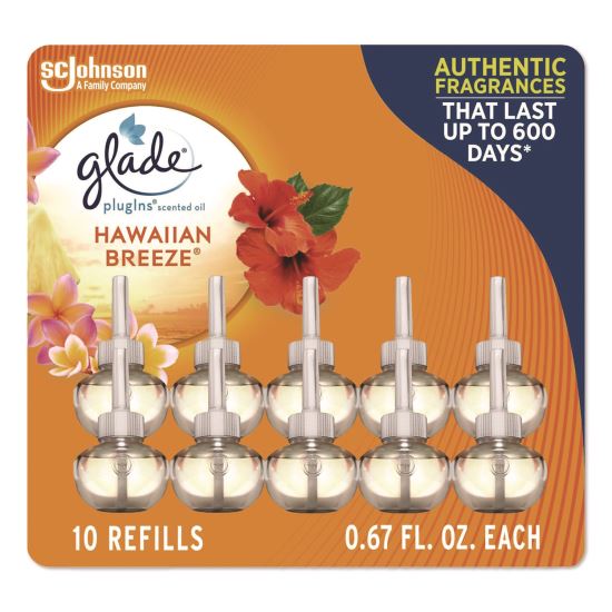 Plugin Scented Oil Refill, Hawaiian Breeze, 0.67 oz, 10/Pack1